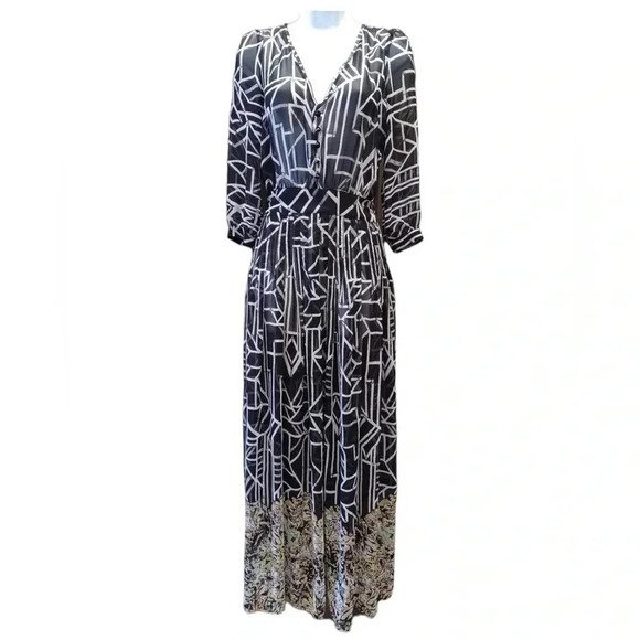 Anthropologie Equinox Pleated Maxi Dress by Moulinette Soeurs Size 0 - Picture 3 of 10